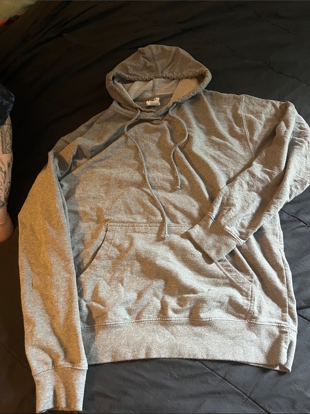Delta Men's Gray Pullover Hoodie with Kangaroo Pocket